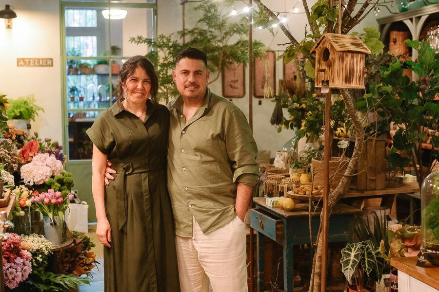 Pareja1 Salva y Pamela. Creadores de la Floristería Flor de Sauco. Ponferrada